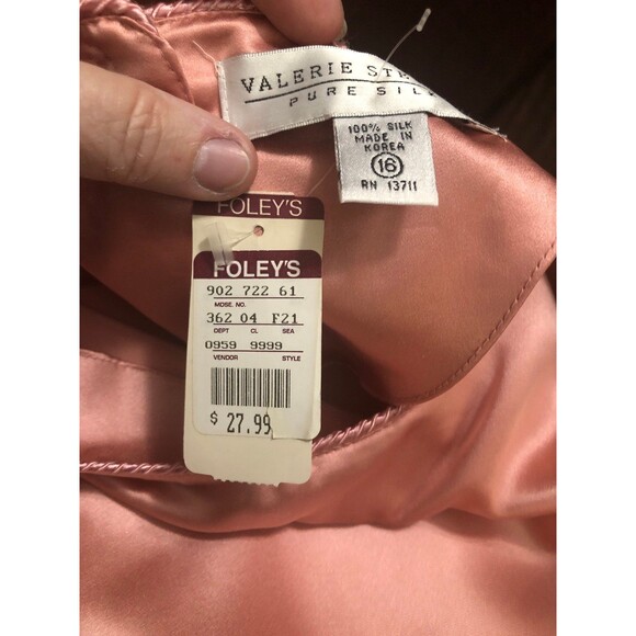 NWT Valerie Steven’s Pure Silk Mauve Pink 100% Silk Blouse, Office Siren, SZ 16 - Picture 10 of 10